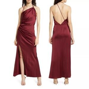 Significant Other Gracie Maxi Dress Satin Ruched Formal Gala Classy Party Size 6